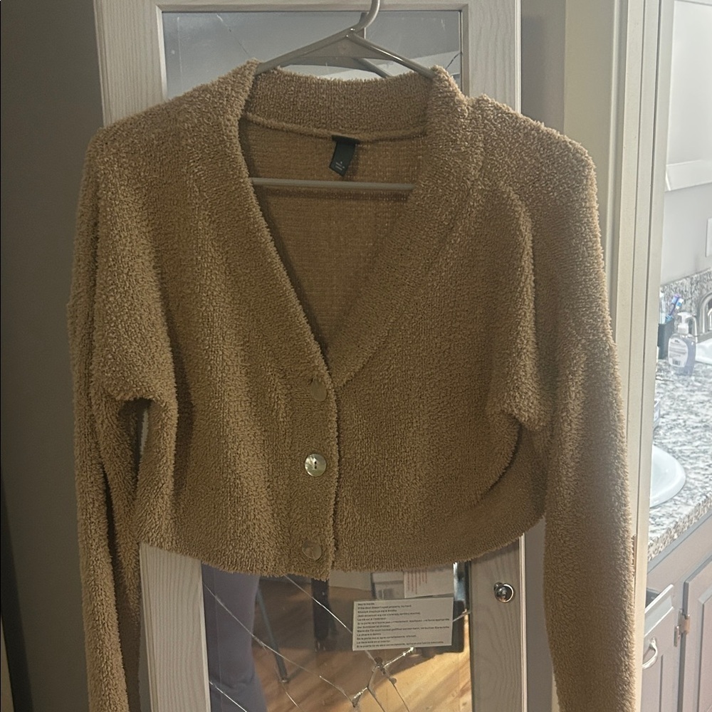Wild Fable Textured Tan Knit Cardigan